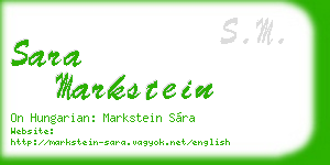 sara markstein business card